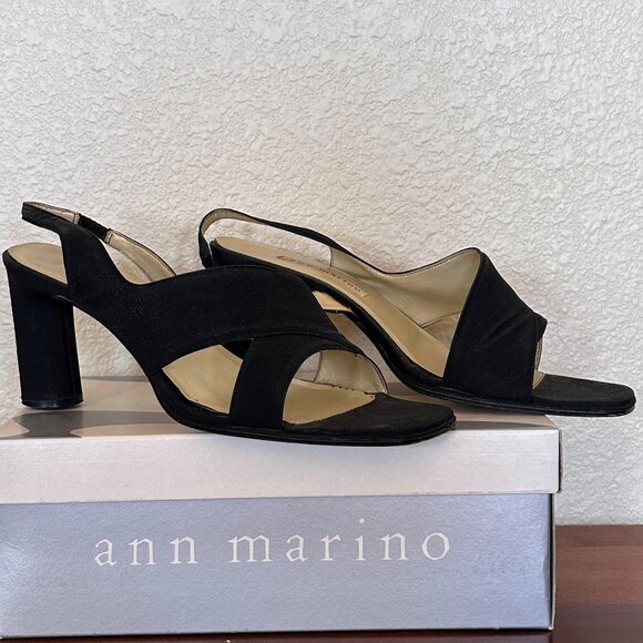 Ann Marino Black Crepe shoes 8.5B - Picture 4 of 5